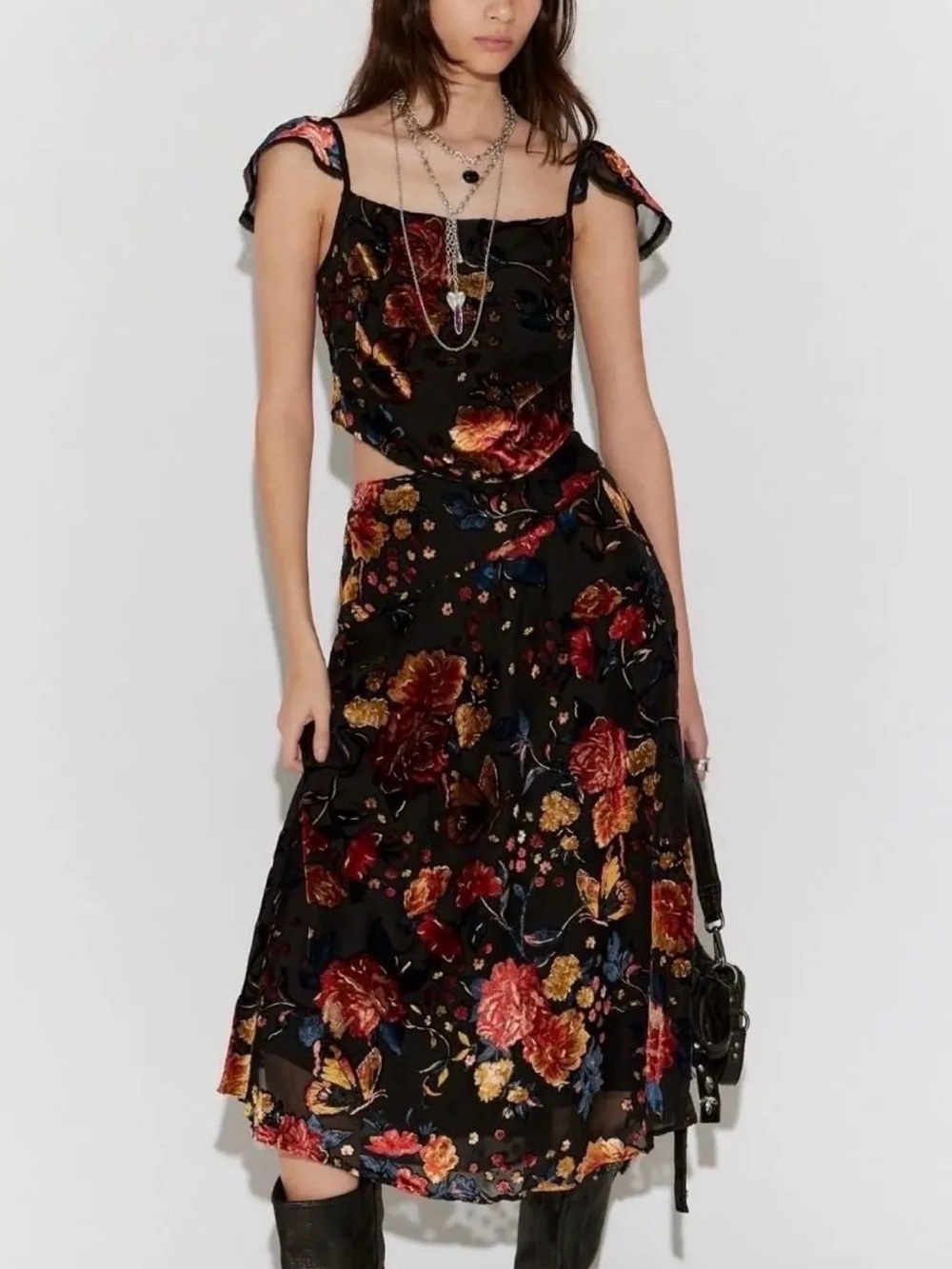 Free People Electra Heart Midi Skirt Set